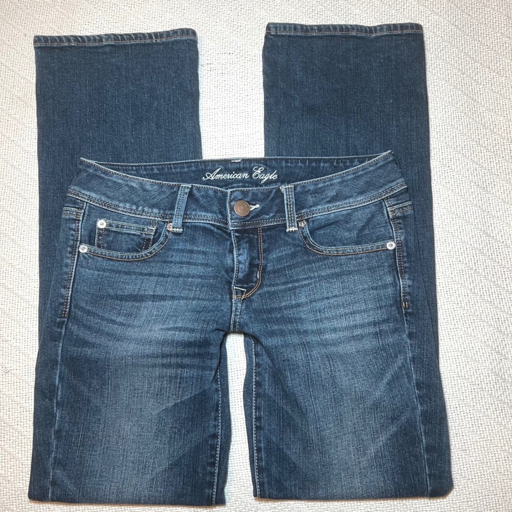 American Eagle Low Rise Y2K Slim Boot Stretch Denim Size 6